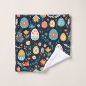 Easter Egg Spring Pattern Badhandtuch Set (Waschlappen)