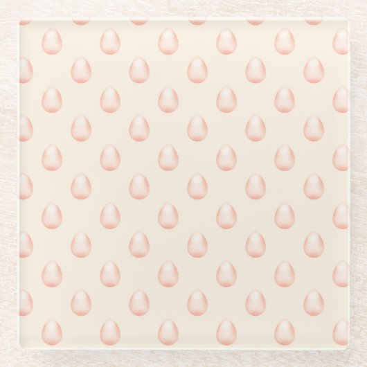 Easter Egg Style Elegantes Print Muster Glasuntersetzer (Vorderseite)