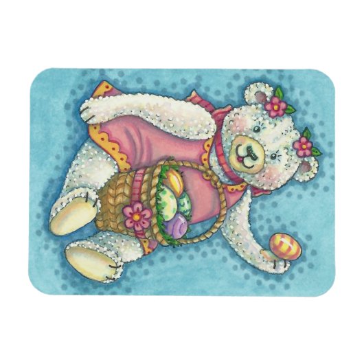 EASTER EGG TEDDDDY BEAR MAGNET Rectangle (Horizontal)