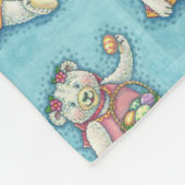 EASTER EGG TEDDY BEAR FLEECE BLANKET SM (Ecke)