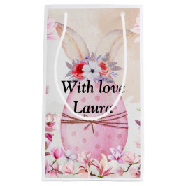 Easter egg with flowers pink kleine geschenktüte