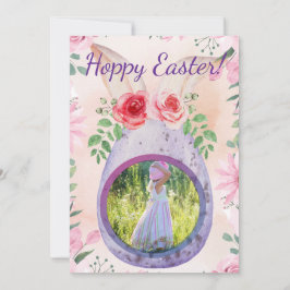 Easter egg with photo purple einladung