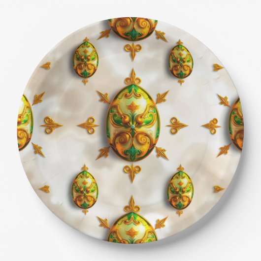EASTER EGGS 3D ~ Decorated~ Pappteller (Vorderseite)