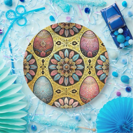 EASTER EGGS 3D ~ Decorated~ Pappteller (Party)