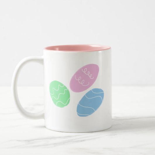 Easter Eggs Art  Zweifarbige Tasse (Links)