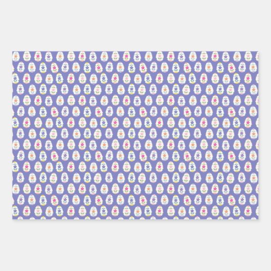 Easter Eggs Bunnies & Carrots Easter Patterns Geschenkpapier Set (Vorderseite 3)