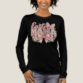 Easter eggs bunny ears spring outfit for women Tri-Blend shirt (Vorderseite)