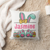 Easter Eggs Bunny Name Kissen (Decke)