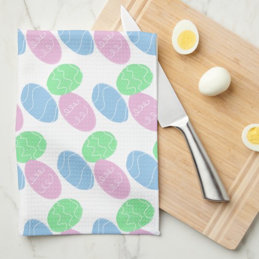 Easter Eggs Doodles  Geschirrtuch (Viertel Falte)