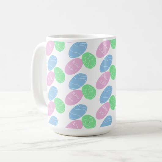 Easter Eggs Doodles  Kaffeetasse (Vorderseite Links)