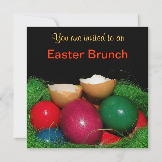 Easter eggs Easter Party Invitation Card Einladung (Vorderseite)