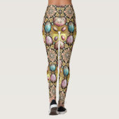 EASTER EGGS ~ Gold Blue Pink 3D~ Leggings (Rückseite)