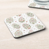 Easter eggs in folk art style getränkeuntersetzer (Linke Seite)