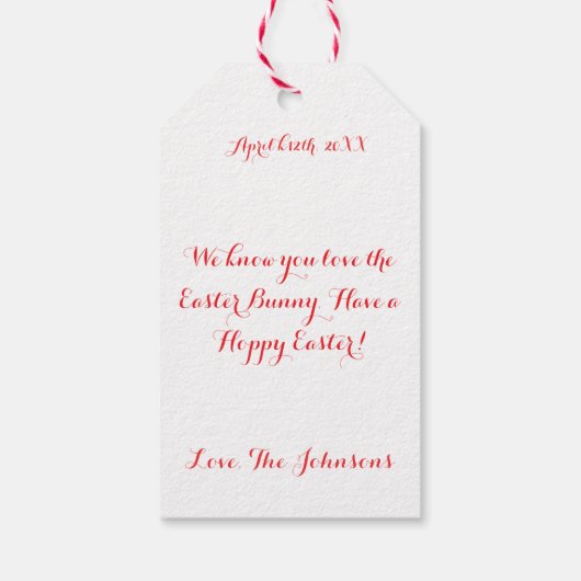 Easter Eggs Photo Geschenkanhänger (Rückseite)