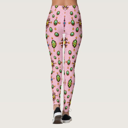 EASTER EGGS ~ Pink Green 3D ~  Leggings (Rückseite)