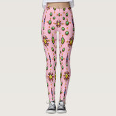 EASTER EGGS ~ Pink Green 3D ~  Leggings (Vorderseite)