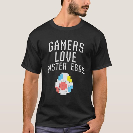 Easter Eggs Pixel Ostervideospiel T-Shirt (Vorderseite)