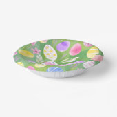 Easter Eggs | Pretty Pastel Watercolor Egg Hunt Pappteller (Gewinkelt)