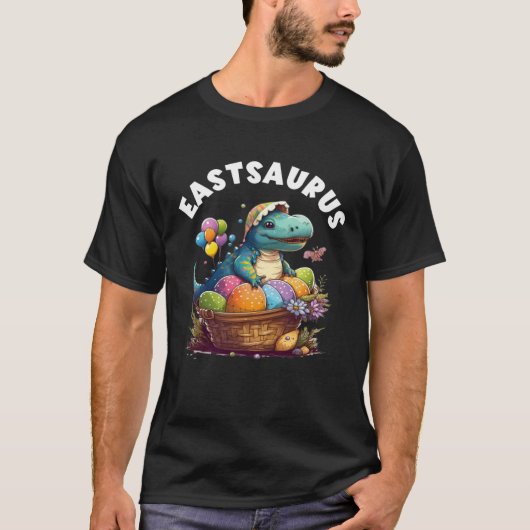 Easter Eggs Saurus Baby Dino Happy Easter Day East T-Shirt (Vorderseite)