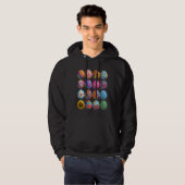 Easter Eggs spring flowers colorful fun Hoodie (Vorne ganz)