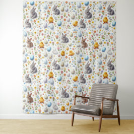 Easter Elements Scattered - Tapestries Wandteppich