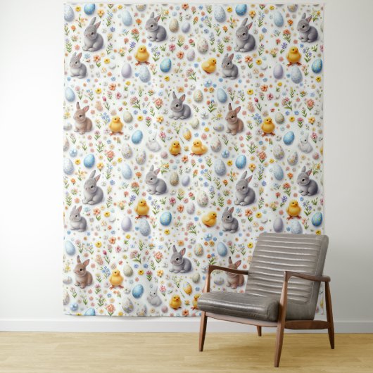 Easter Elements Scattered - Tapestries Wandteppich (Beispiel)