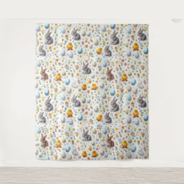 Easter Elements Scattered - Tapestries Wandteppich