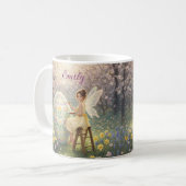 Easter Fairy Painting Egg Spring Name Kaffeetasse (Vorderseite Links)