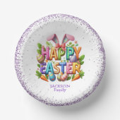 Easter Family Gathering Colorful Pappteller (Vorderseite)