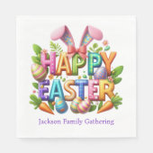 Easter Family Gathering Colorful Serviette (Vorderseite)