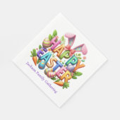 Easter Family Gathering Colorful Serviette (Ecke)