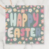 EASTER farbenfrohe Milchfloral Retro Modernes CUST Geschenkanhänger (Vorderseite)