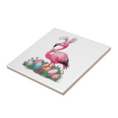 Easter Flamingo T-Shirt Fliese (Seite)