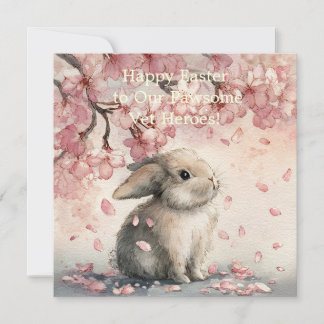 Easter flat holiday card for Veterinary Personal Feiertagskarte