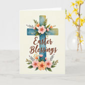 Easter Floral Cross Card Karte (Gelbe Blume)