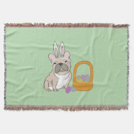 Easter French Bulldog Decke