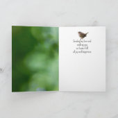 Easter Friend  Wren Bird Wishes Feiertagskarte (Innenseite)