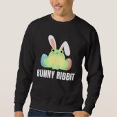 Easter Frog  Bunny Ribbit For Amphibian Sweatshirt (Vorderseite)