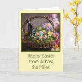 Easter From Across the Miles Humorous Easter  Karte (Gelbe Blume)