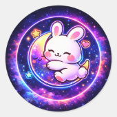 Easter Galaxy Bunny Sticker | Spring Holiday Gift (Vorderseite)