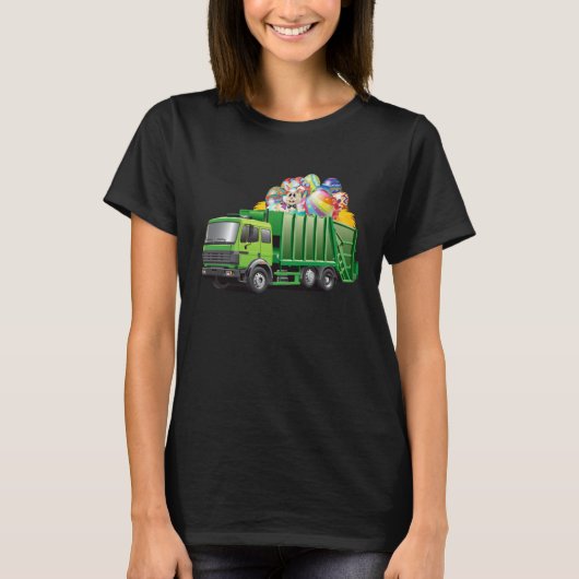 Easter Garbage Truck Eggs Funny Easter Day For Boy T-Shirt (Vorderseite)