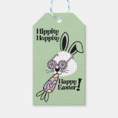 Easter Gift Tag Retro Flower Power Bunny Geschenkanhänger (Vorderseite)