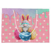 Easter Gnome Polkadot Eggs Icing Drips Große Geschenktüte (Rückseite)