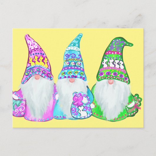 EASTER GNOMES POSTKARTE (Vorderseite)