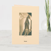 Easter, Good Friday, Blessings with church & cross Karte (Rückseite)