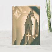 Easter, Good Friday, Blessings with church & cross Karte (Vorderseite)