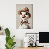 Easter Goose In A Hat With A Bow Print, Spring Poster (Heimbüro)