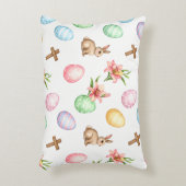Easter Grace – Seamless Pastel Bunny & Cross Patte Dekokissen (Vorderseite(Vertikal))