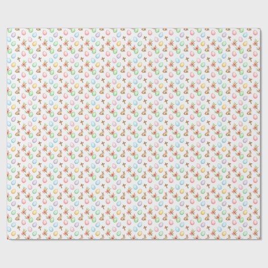 Easter Grace – Seamless Pastel Bunny & Cross Patte Geschenkpapier (Flach)