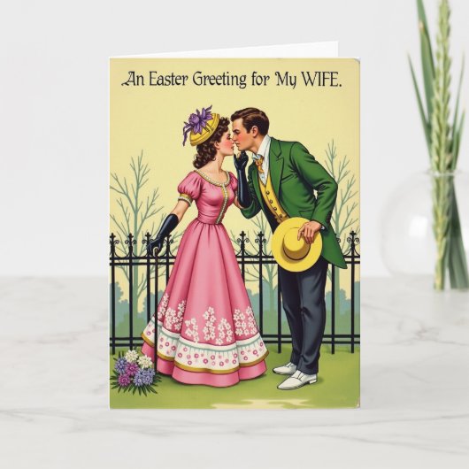 Easter Greeting For My Wife Card Karte (Vorderseite)